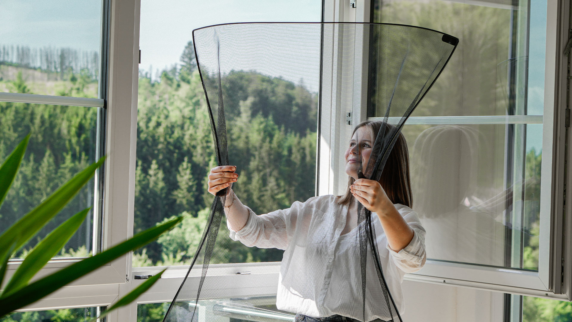 FlexScreen für flächenversetzte Kunststofffenster